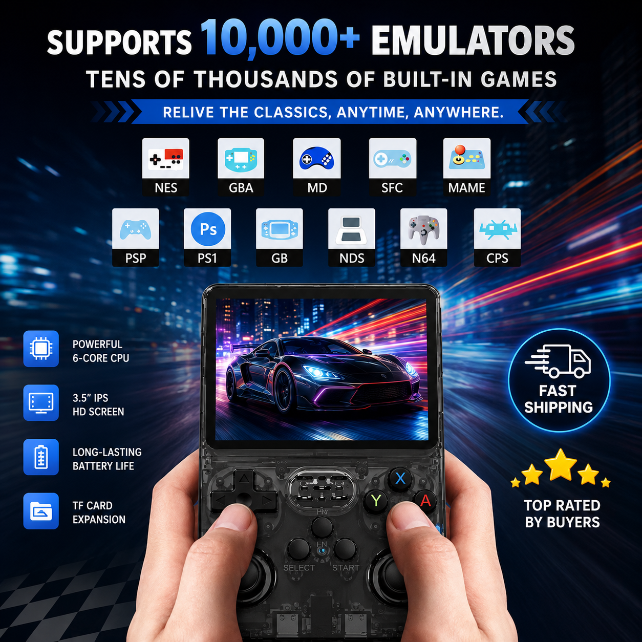 NeoPocket™ Handheld Retro Console